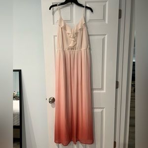 Light pink ombré maxi dress